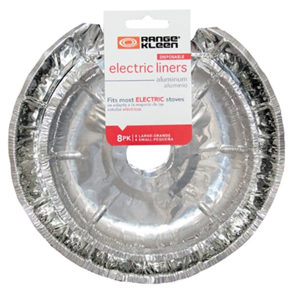 Range Kleen Electric Stove Foil Burner Bib Liners, 8PK RA571360 - main